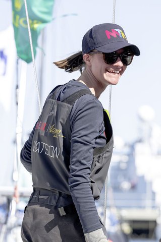 Jessica Watson after finishing the 78th Rolex Sydney Hobart | Credit: ROLEX/Kurt Arrigo